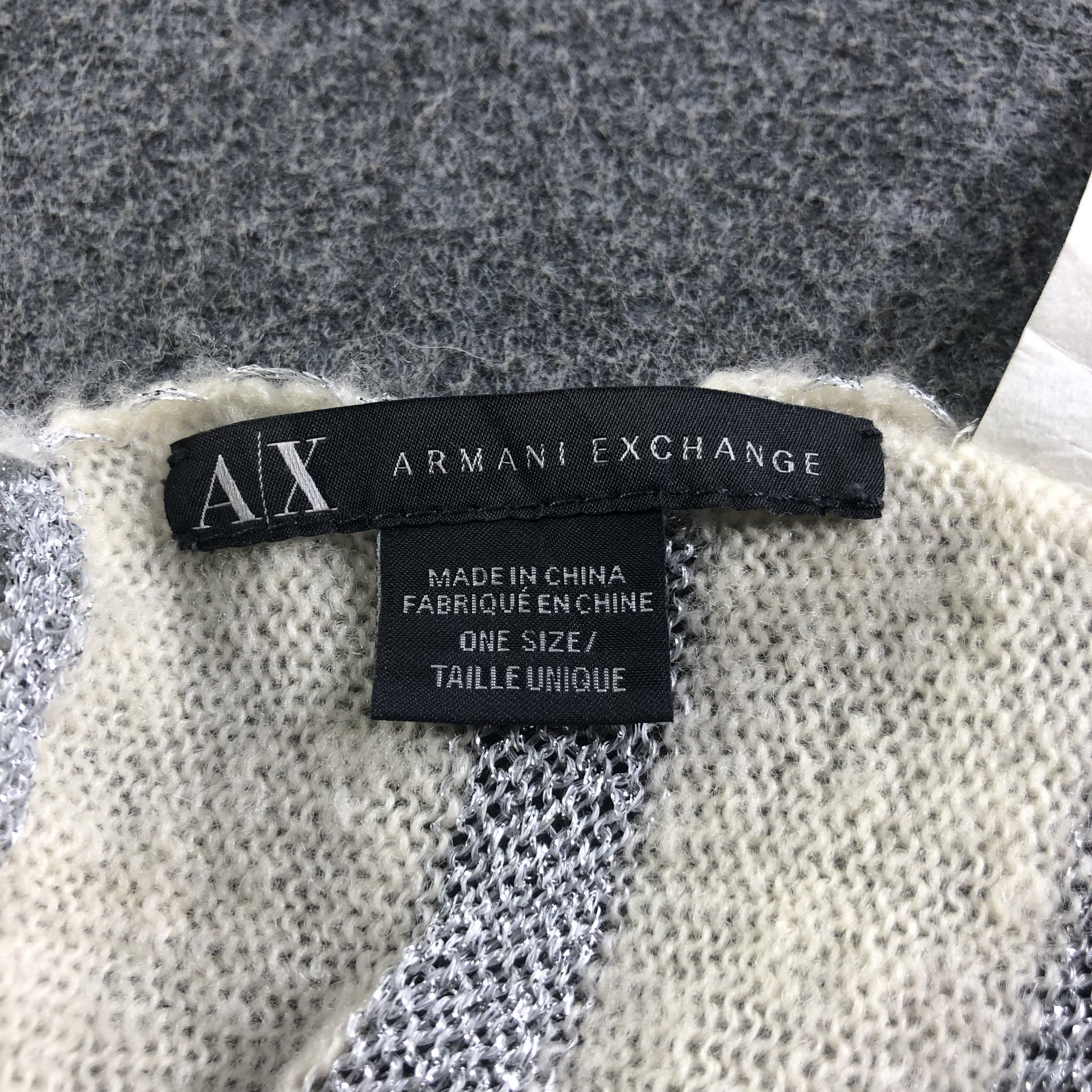Armani Exchange Armani Exchange Wool Scarf Muffler V1942 Size ONE SIZE - 5 Thumbnail