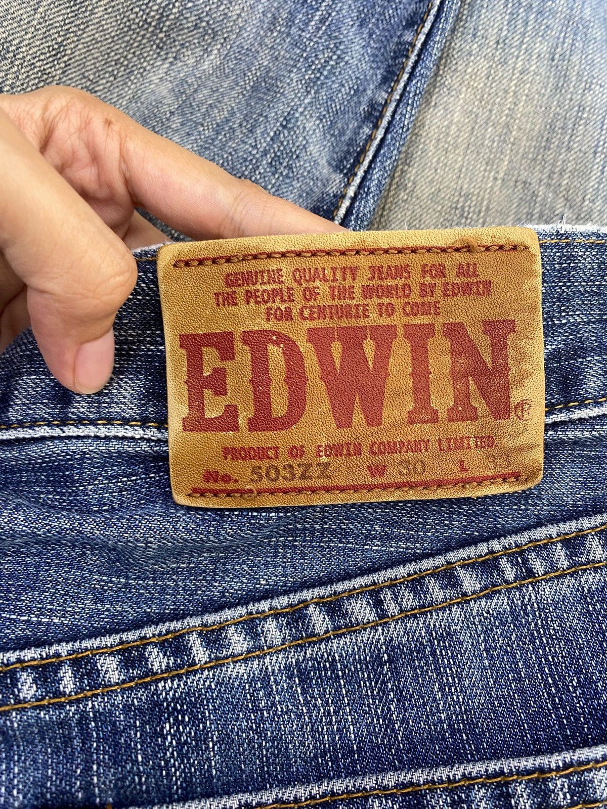 Edwin Vintage Edwin Acid Blue Wash Style Straight Cut Jeans Size US 30 / EU 46 - 11 Thumbnail
