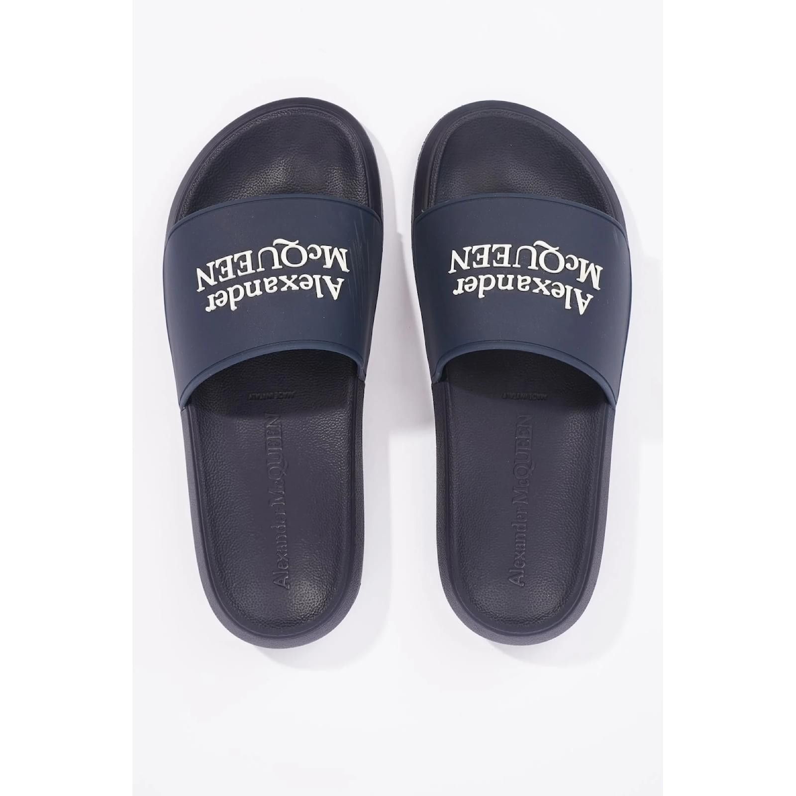 Alexander McQueen o1y1024 Slippers in Midnight Blue Size US 8.5 / EU 41-42 - 1 Thumbnail