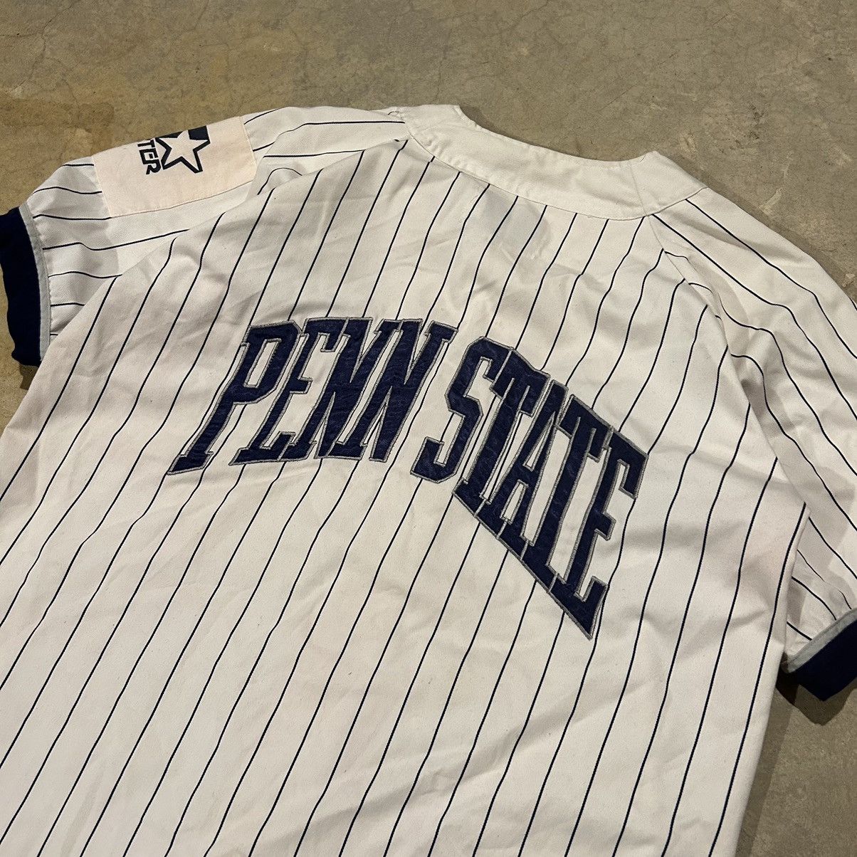 NCAA × Starter × Vintage Rare Vintage 90s Starter Georgetown Pinstripe Jersey Sample Size US XL / EU 56 / 4 - 7 Thumbnail