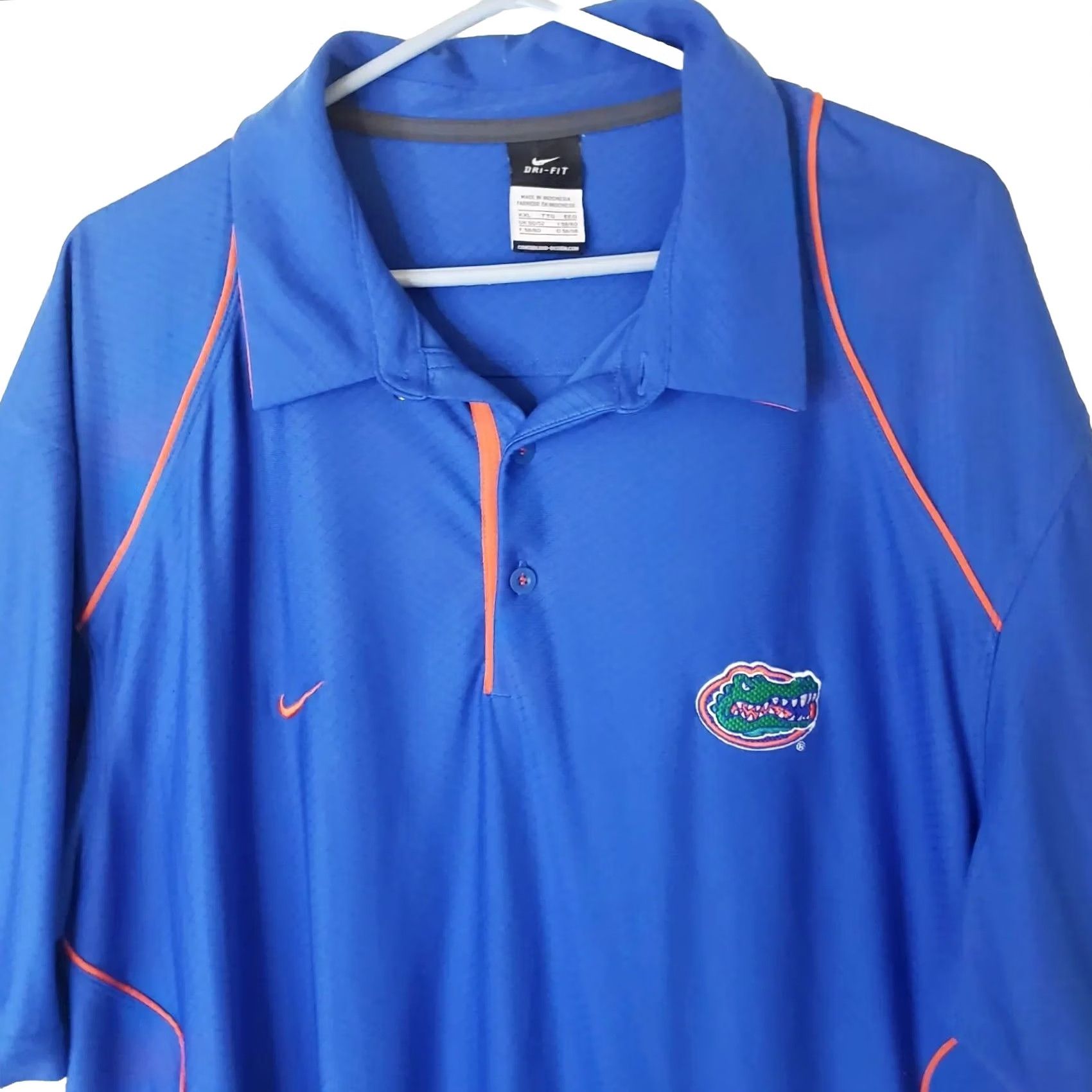 Nike Nike Polo Men's 2XL Blue Florida Gators Dri-Fit Polyester Golf Shirt Size US XXL / EU 58 / 5 - 3 Thumbnail