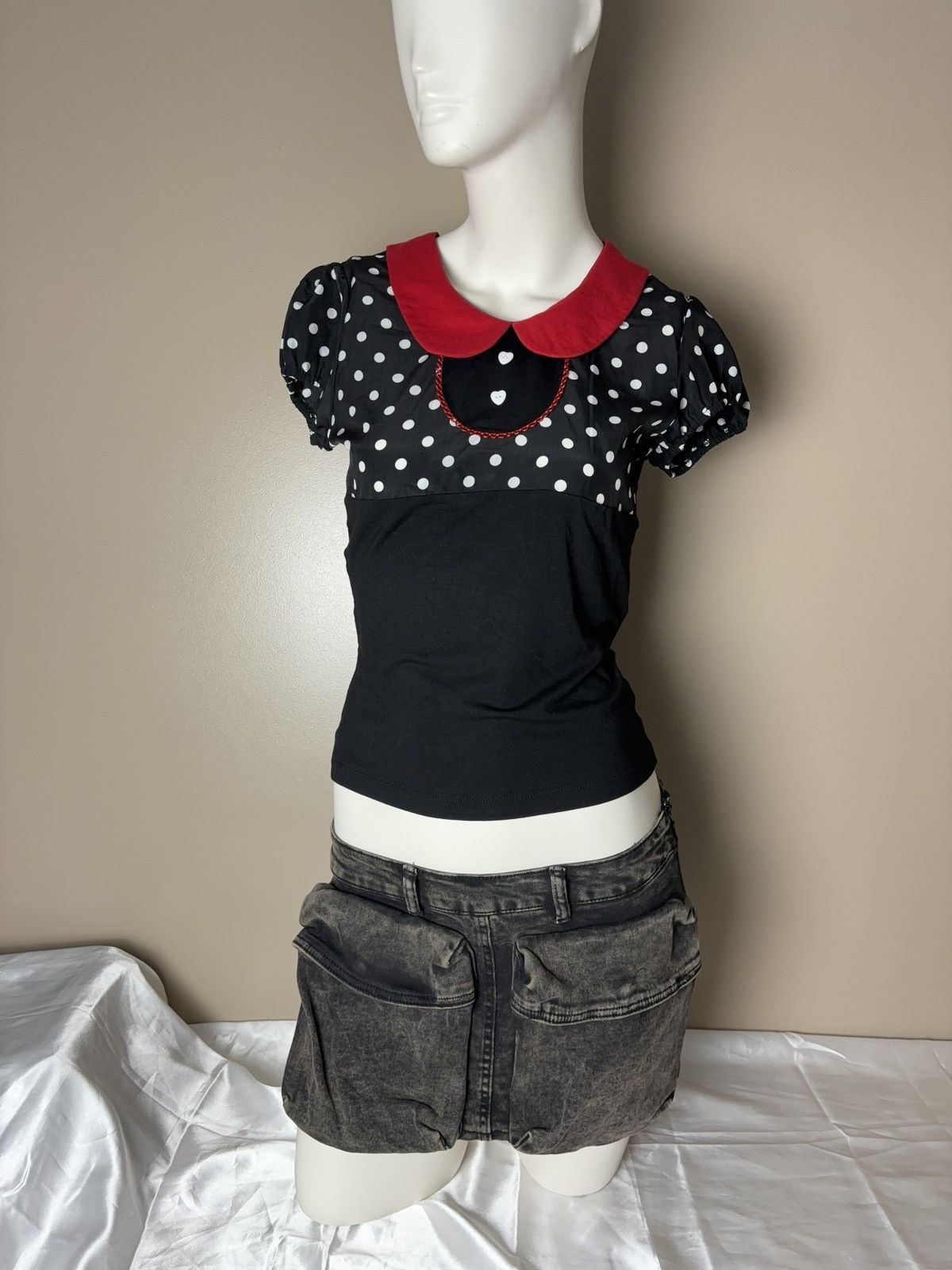 Vintage Vintage blouse t-shirt polka dot coquette style y2k Size S / US 4 / IT 40 - 1 Thumbnail