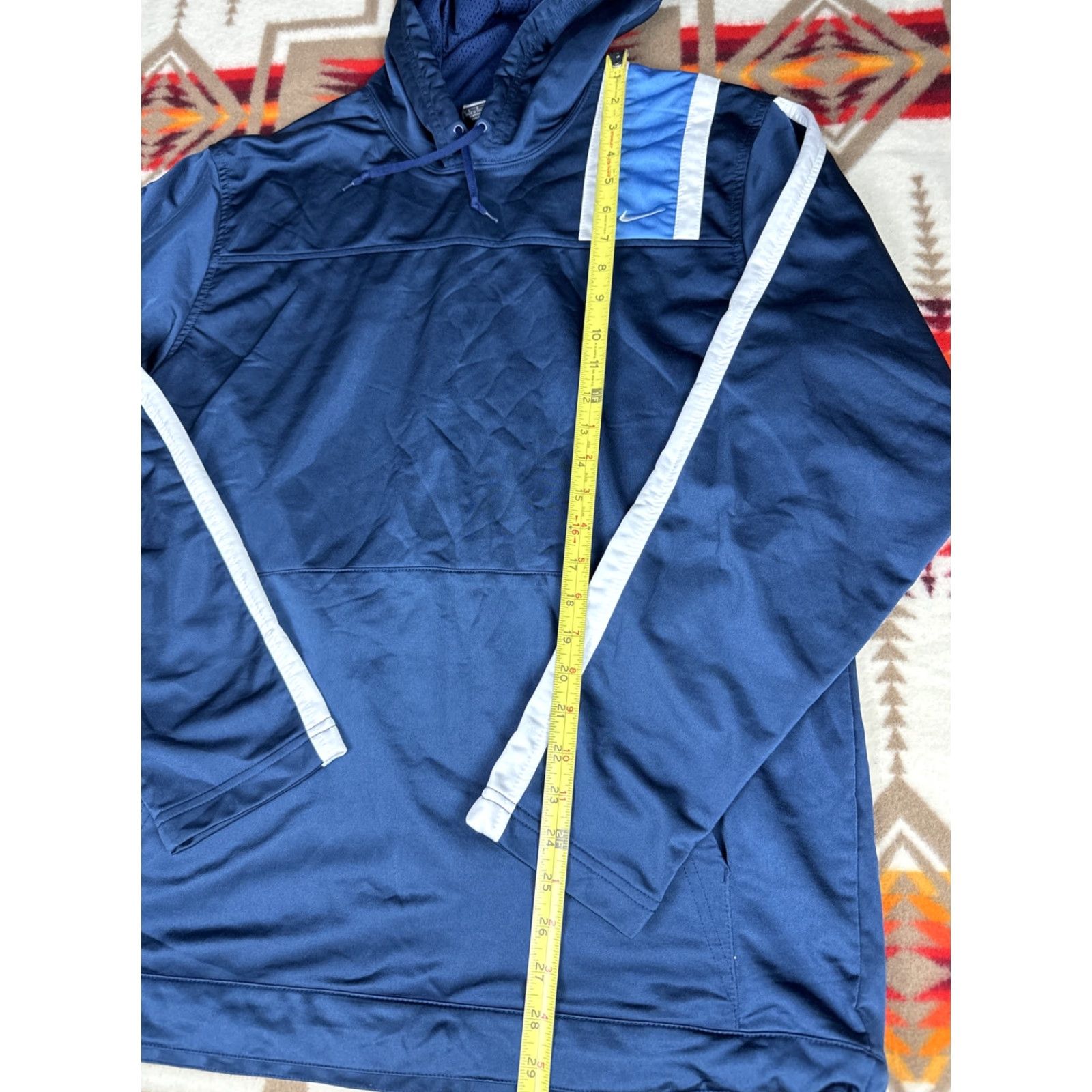 Nike VINTAGE Nike Air Hoodie Sweatshirt L Mens Navy Blue Pullover Size US L / EU 52-54 / 3 - 4 Thumbnail