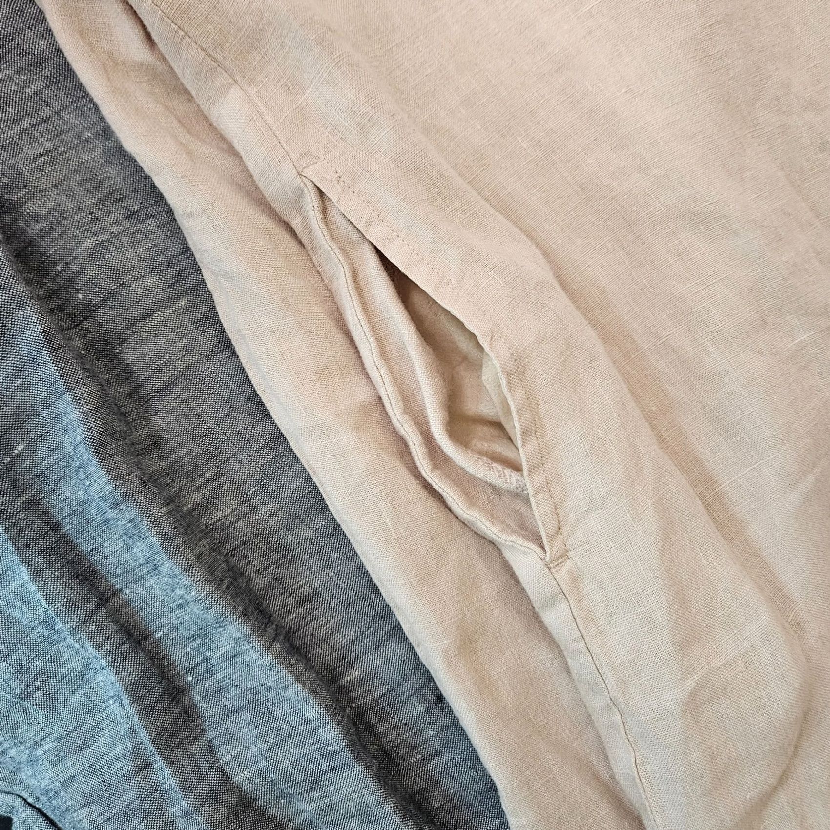 J.McLaughlin J. McLaughlin Nylee Dress Women’s Small Beige Linen Tunic 3/4 Sleeve Casual Size S / US 4 / IT 40 - 7 Thumbnail