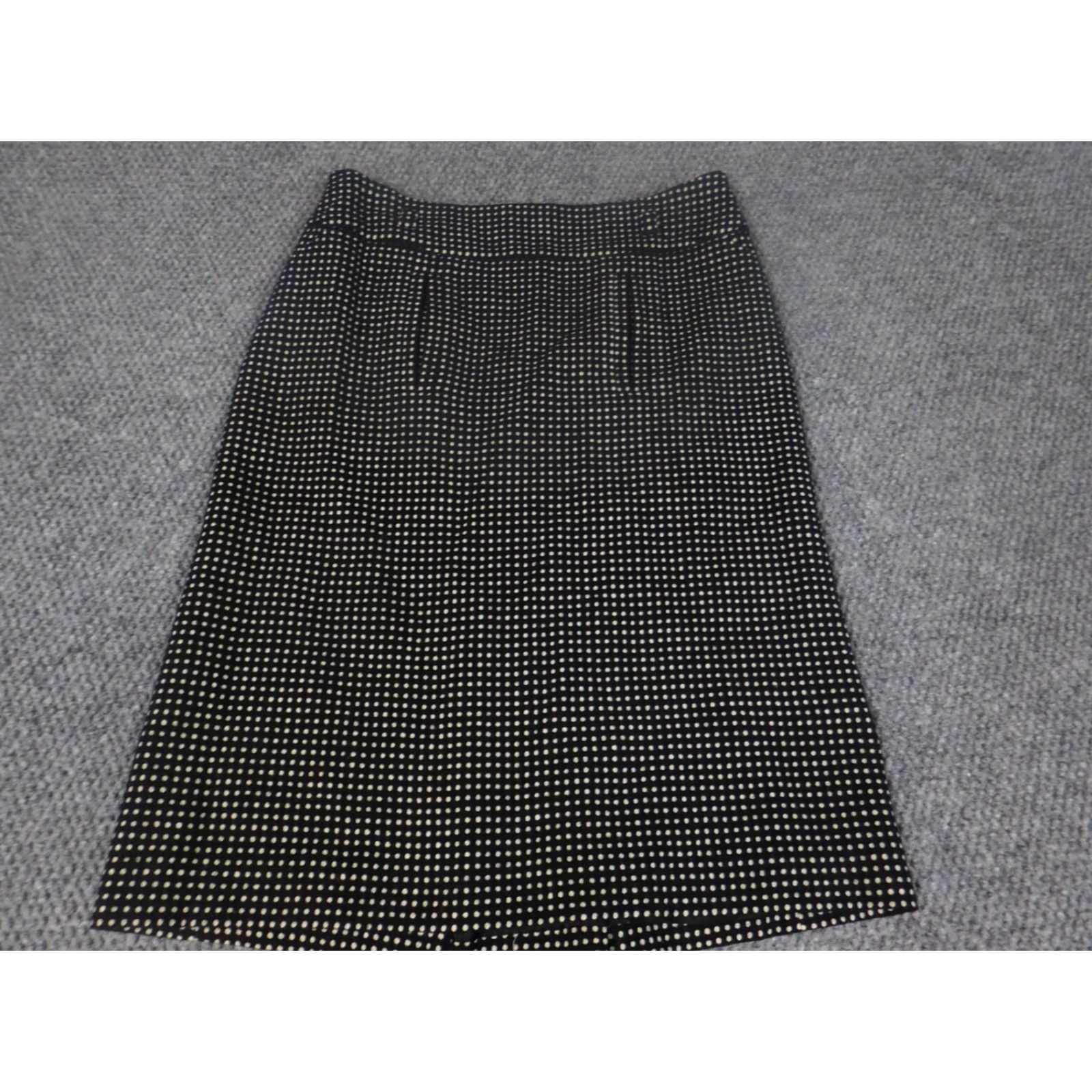 Ann Taylor Ann Taylor Skirt Womens 2 Black dots Wool A-line Size 26" / US 2 / IT 38 - 2 Thumbnail