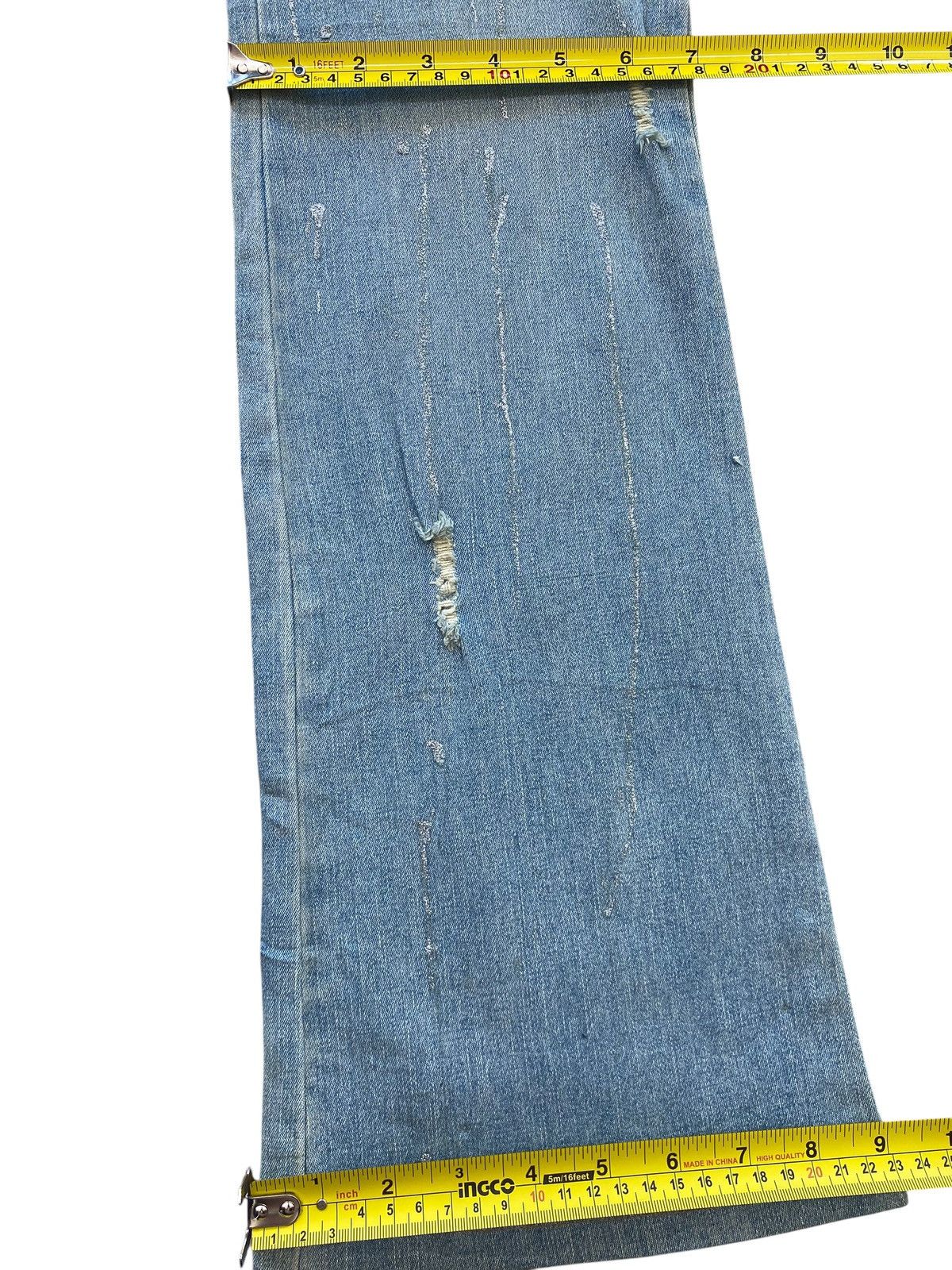Japanese Brand Roux Di Peree Distressed Shimmer Style Flare Jeans Size 28" / US 6 / IT 42 - 10 Thumbnail
