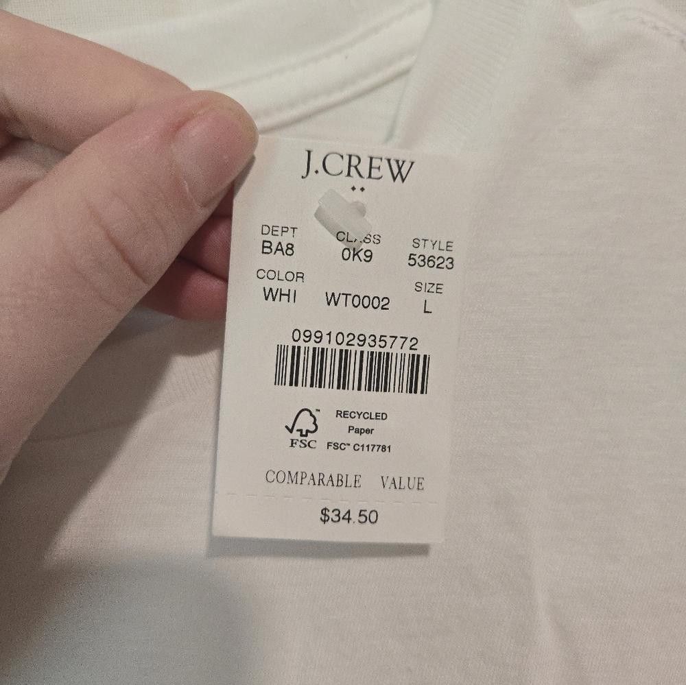 J.Crew J Crew Mens Slim Washed Tee Size US L / EU 52-54 / 3 - 6 Thumbnail