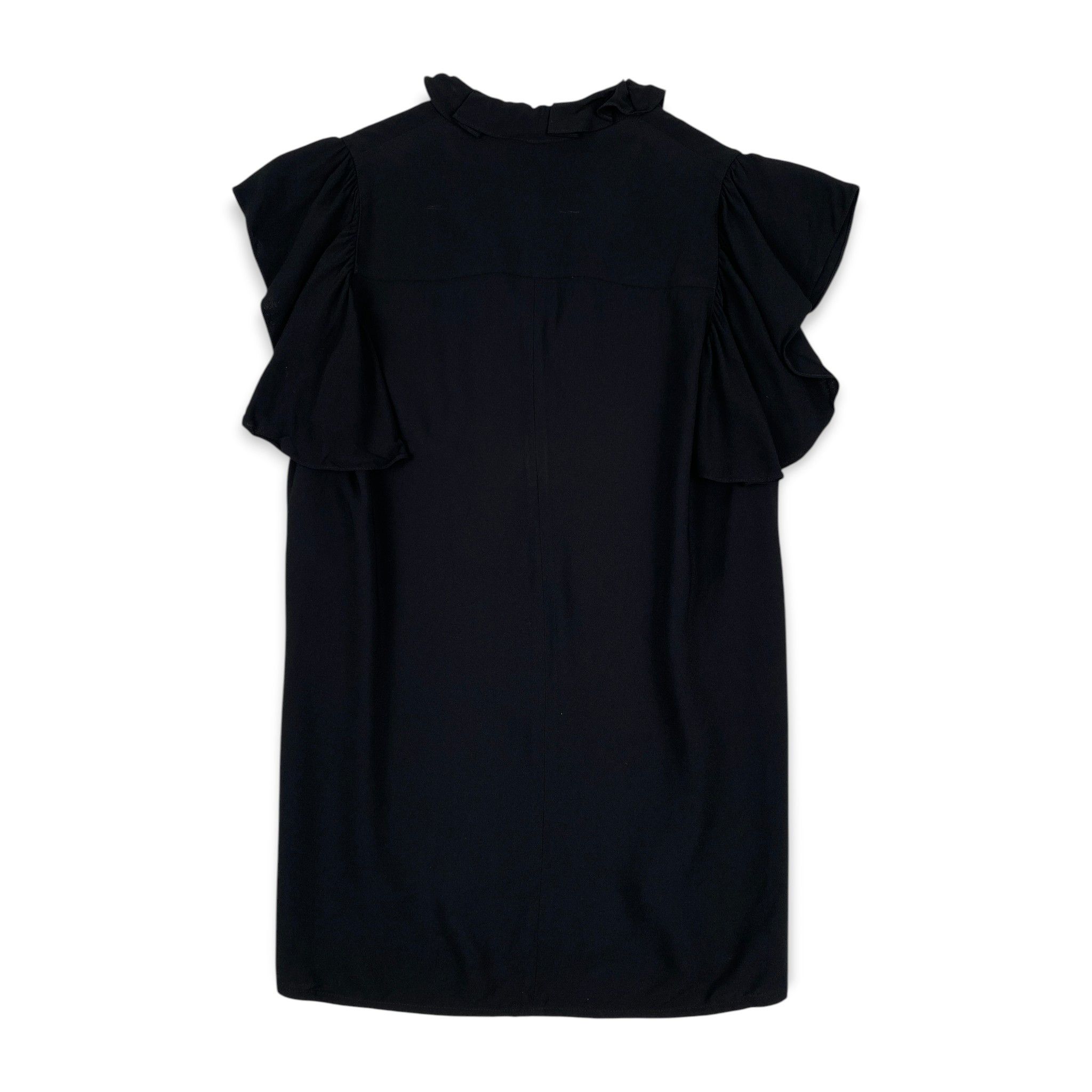 Louis Vuitton Resort 2017 Black Crepe Monogram Tie Blouse Size XS / US 0-2 / IT 36-38 - 2 Thumbnail