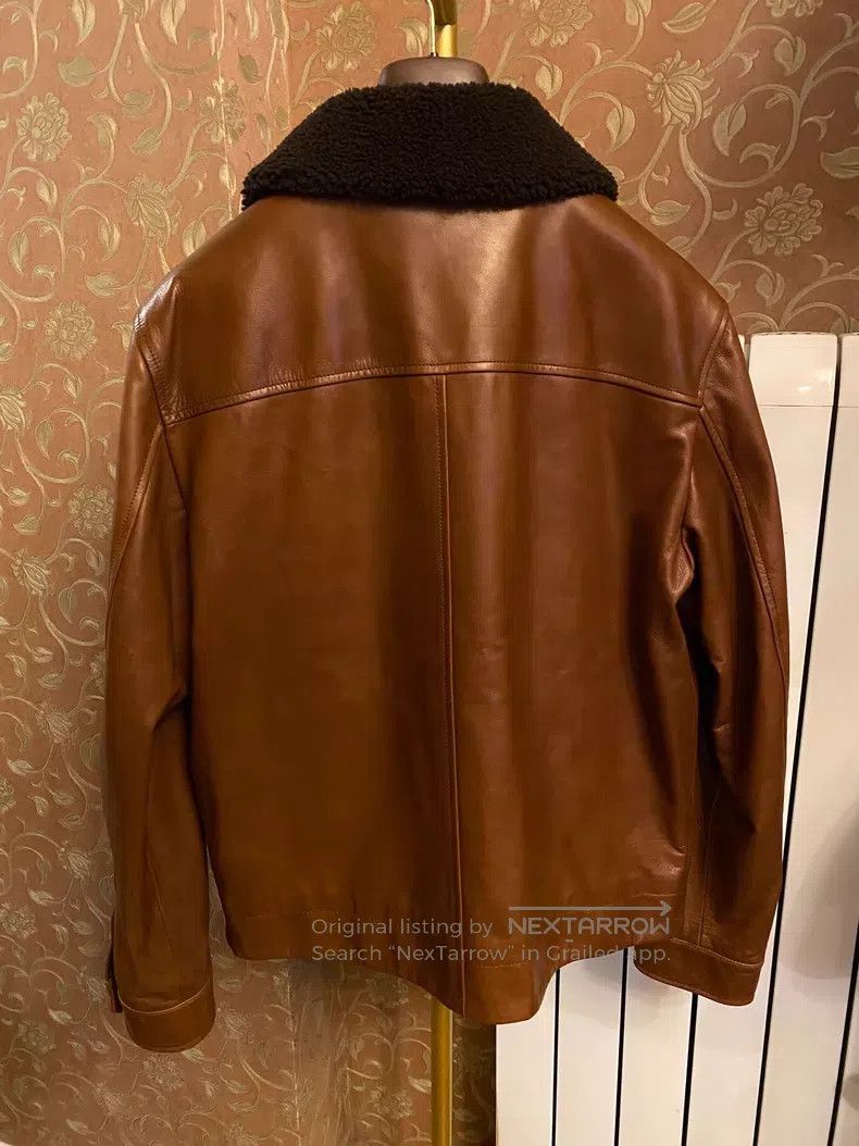 Loro Piana Loro Piana Calfskin Leather Jacket Biker Jacket Jacket wit Size US M / EU 48-50 / 2 - 6 Thumbnail