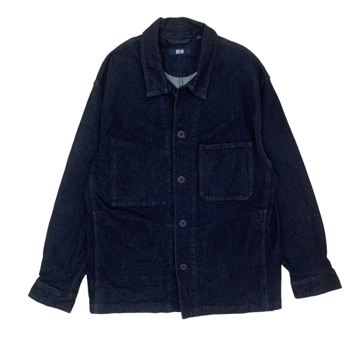 Indigo Vintage Uniqlo Indigo Denim Button Jacket Size US M / EU 48-50 / 2 - 1 Thumbnail