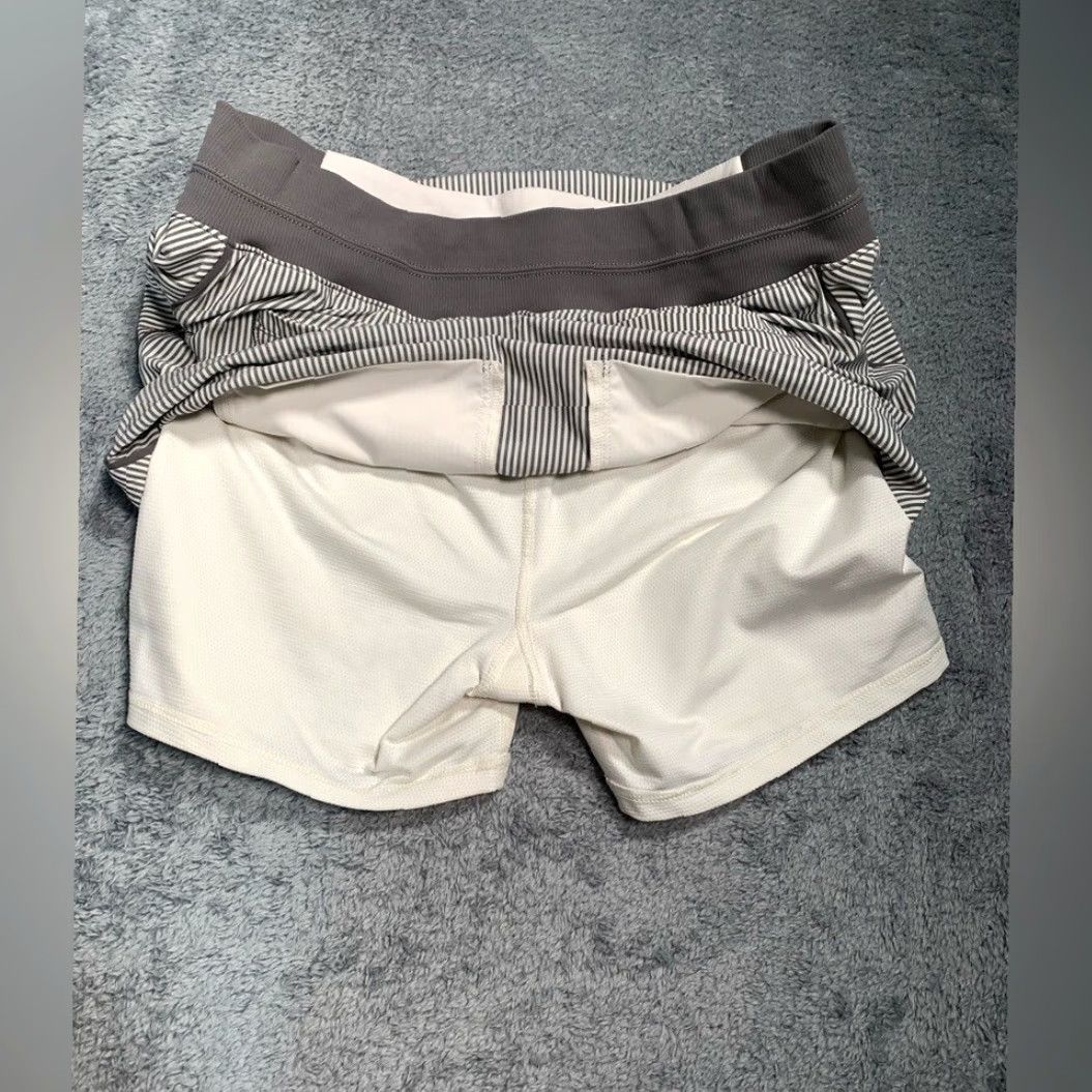 Athleta Athleta Skort Womens 8 Regular Beige Textured Brooklyn Striped 16" Athletic Size ONE SIZE - 7 Thumbnail