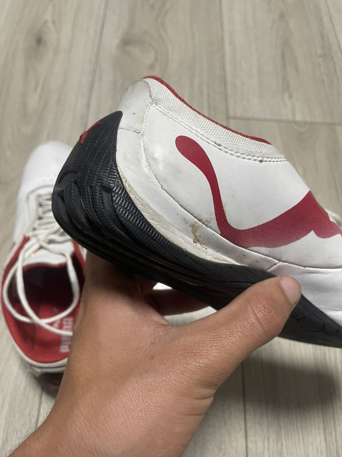 Ferrari × Puma × Vintage Vintage 00s Puma Ferrari Speed Cat F1 Red Leather Shoes Rare Size US 7.5 / EU 40-41 - 19 Thumbnail