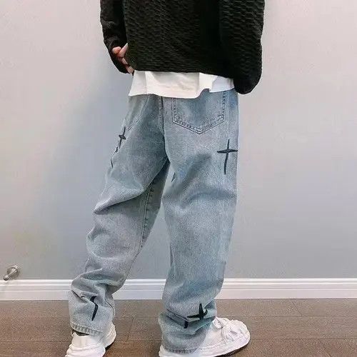 VIBE Stars Graphic Blue Denim Jeans Size US 28 / EU 44 - 7 Thumbnail