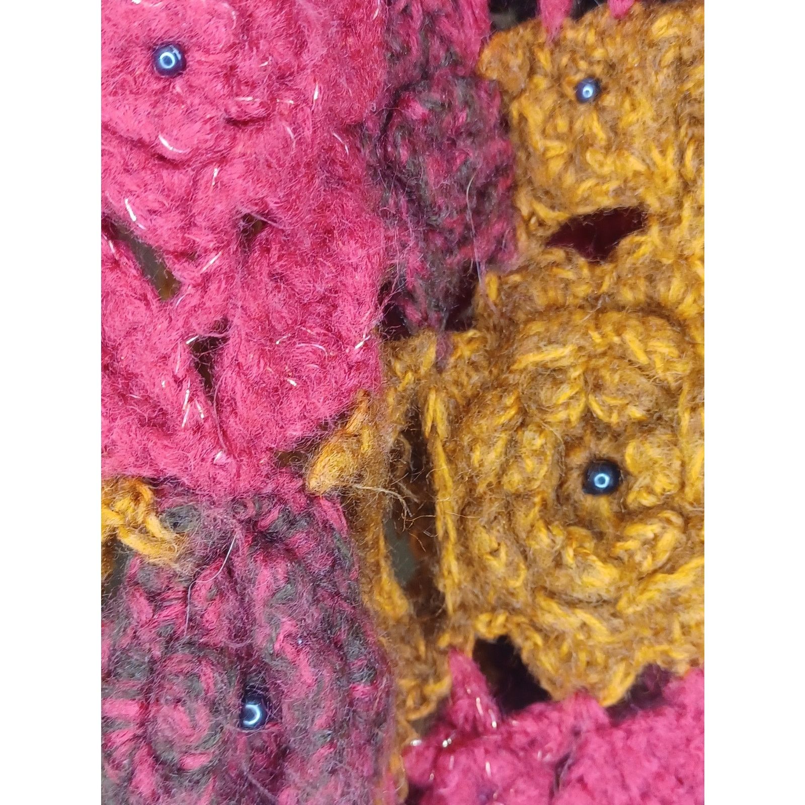Other Women's Brown Floral Crochet Scarf 6 Ft Size ONE SIZE - 3 Thumbnail