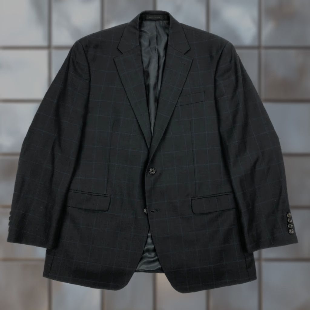 Ralph Lauren Ralph Lauren Blazer Jacket Sport Coat 42R Wool Charcoal Windowpane Men Slim Regular Jacket Blazer Notch Lapel 2 Button Size 42R - 1 Thumbnail