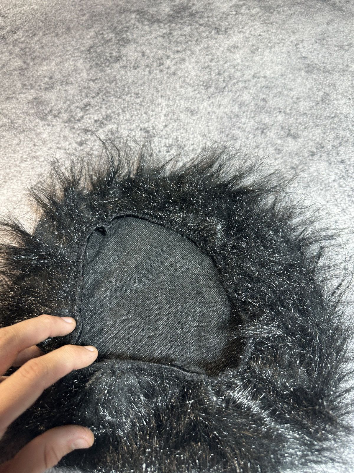 Other Y2K Vintage Fur Hat Beret Streetwear Avant Garde Opium Style Size ONE SIZE - 2 Thumbnail
