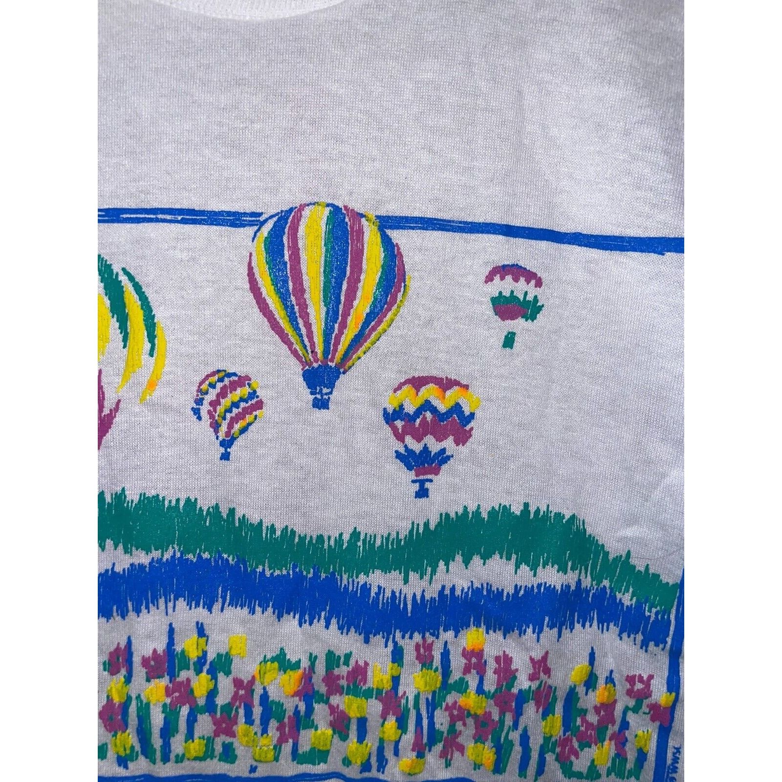 Jerzees Vintage Misprint Shirt Louisville Hot Air Balloon White Tee Size US M / EU 48-50 / 2 - 4 Thumbnail