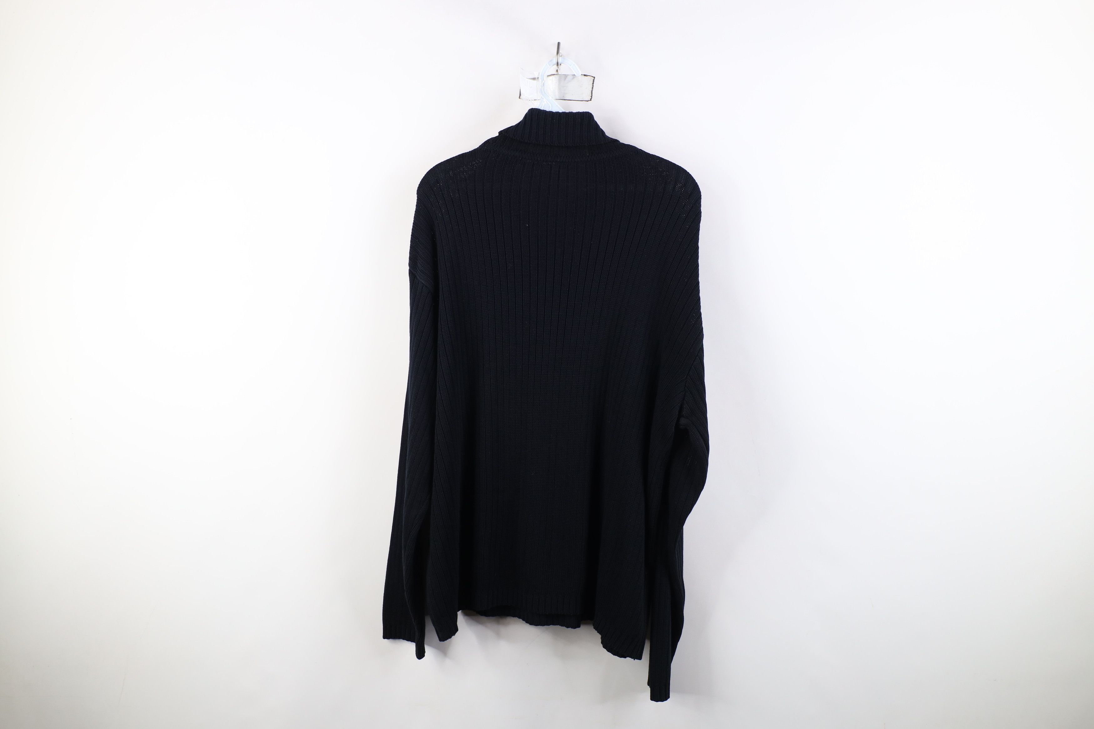 Vintage Vintage 90s Streetwear Thin Ribbed Knit Turtleneck Sweater Size US L / EU 52-54 / 3 - 8 Thumbnail