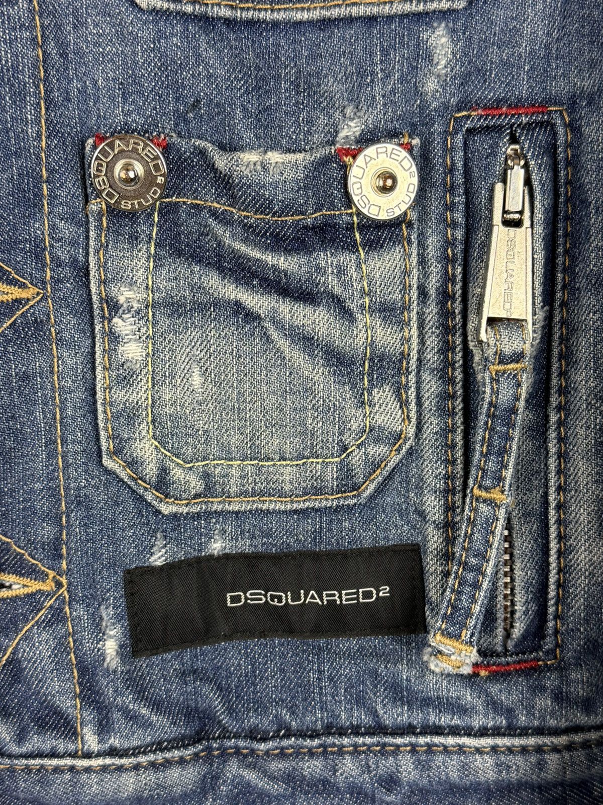 Dsquared2 00s Vintage Dsquared2 Archive Denim Jacket Blue Size ~M Size M / US 6-8 / IT 42-44 - 4 Thumbnail
