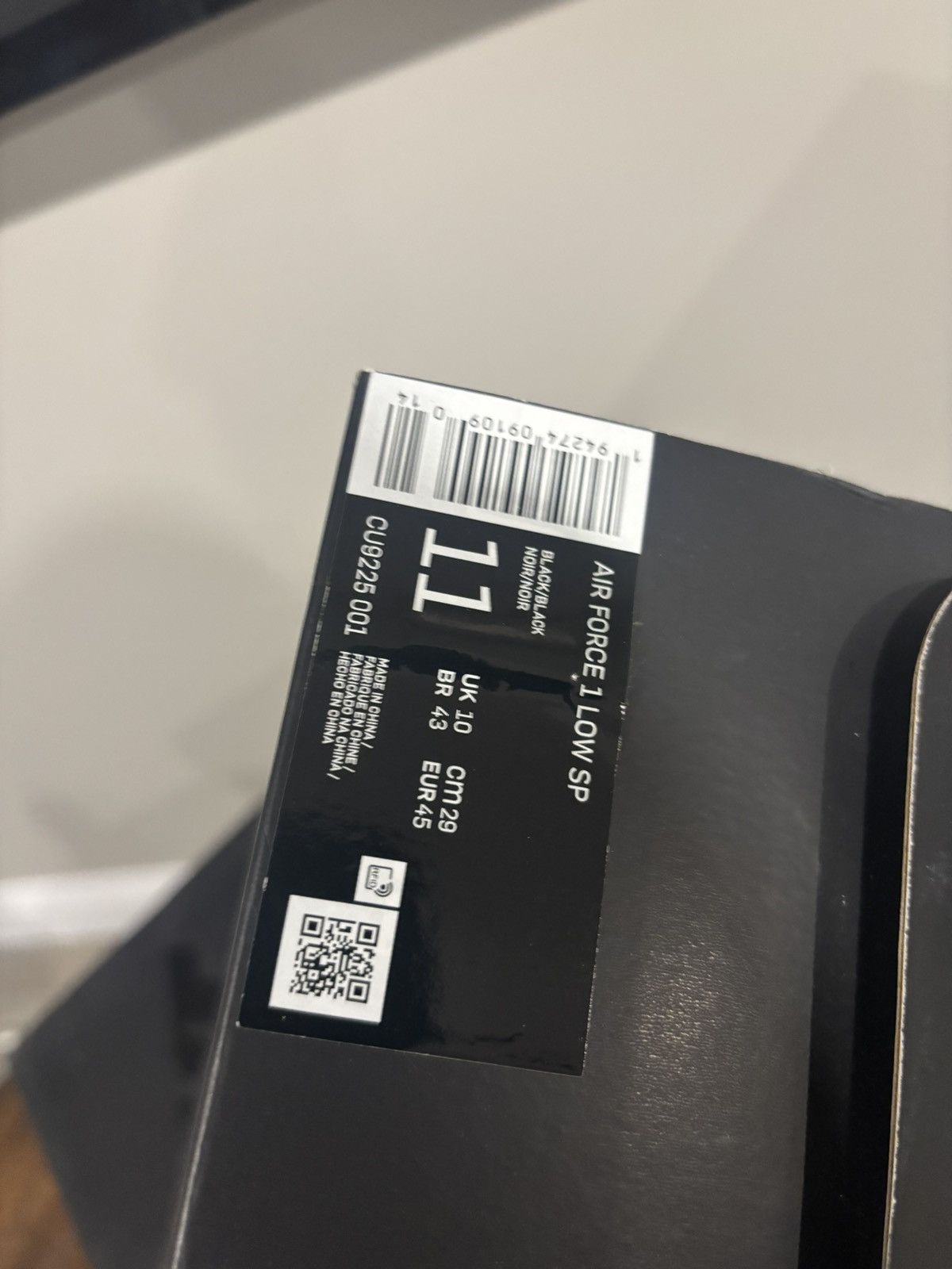 Nike × Supreme Supreme AF1 Black Size US 11 / EU 44 - 2 Thumbnail