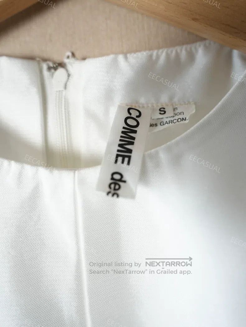 Comme des Garcons Comme Des Garcons White 3D Fish Tail Dress Size S / US 4 / IT 40 - 7 Thumbnail