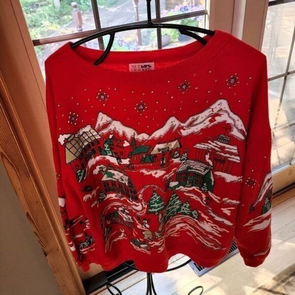 Vintage Nutcracker Vintage Sz M Red Puff Graphic Embellished Holiday Size M / US 6-8 / IT 42-44 - 1 Thumbnail