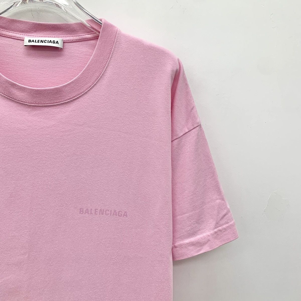 Balenciaga Balenciaga Pink Letter Print Short Sleeve T-shirt K26WX Size M / US 6-8 / IT 42-44 - 3 Thumbnail