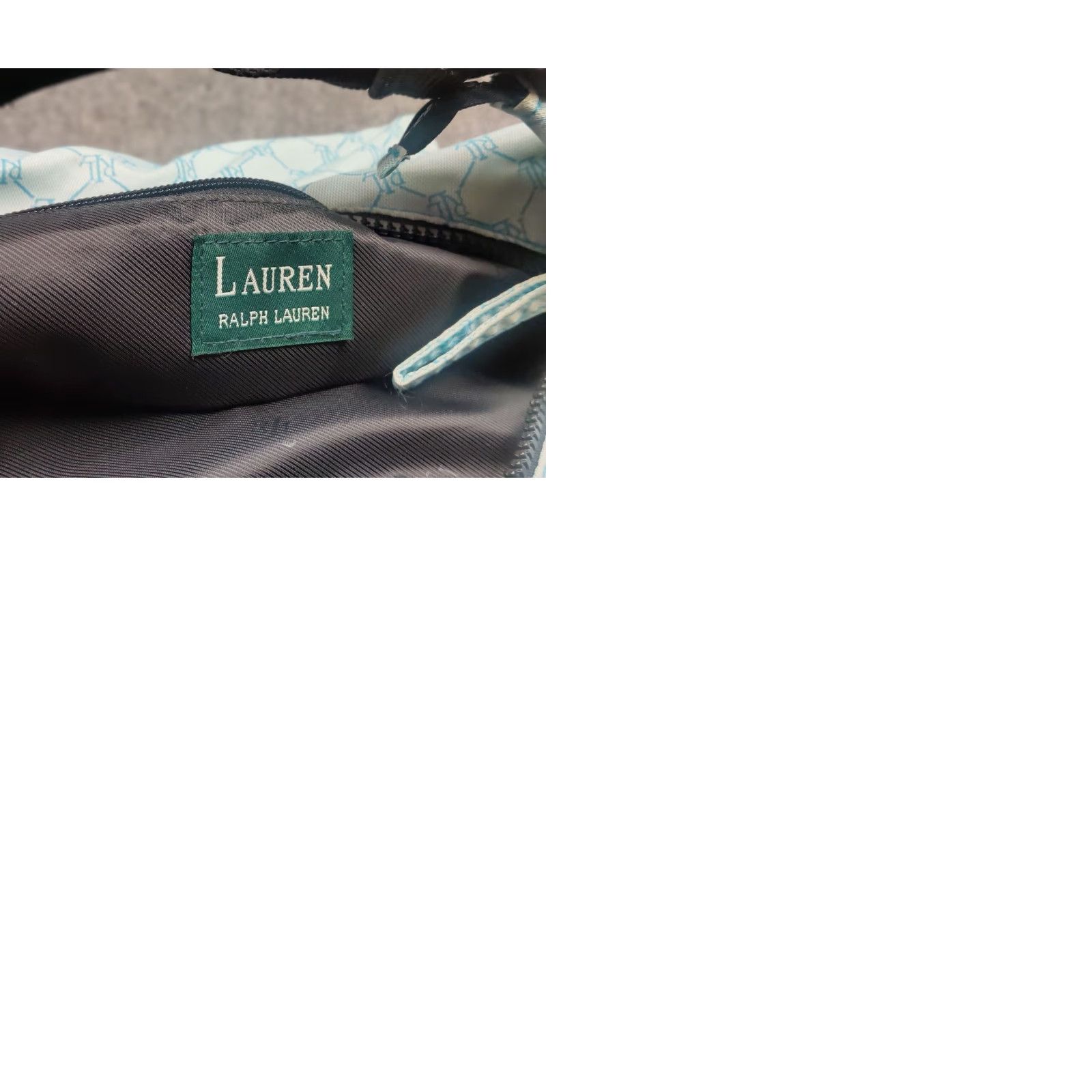Ralph Lauren VINTAGE Lauren Ralph Lauren Hobo Handbag Monogram blue City Designer Women's Medium Bag Size ONE SIZE - 11 Thumbnail