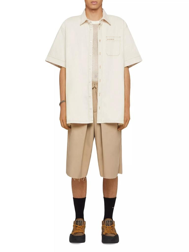 o1srvl11e0125 Oversize Shirt in Light Beige