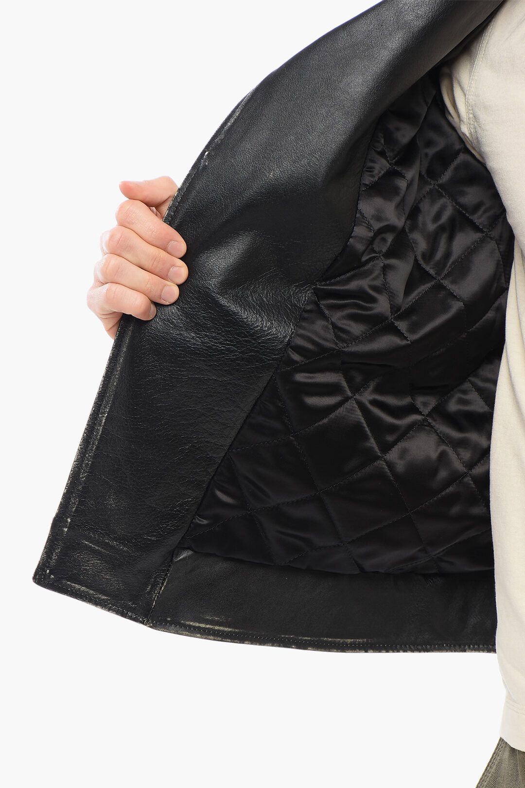 Alexander McQueen og1mm0925 Leather Biker Jacket in Black Size US M / EU 48-50 / 2 - 5 Thumbnail