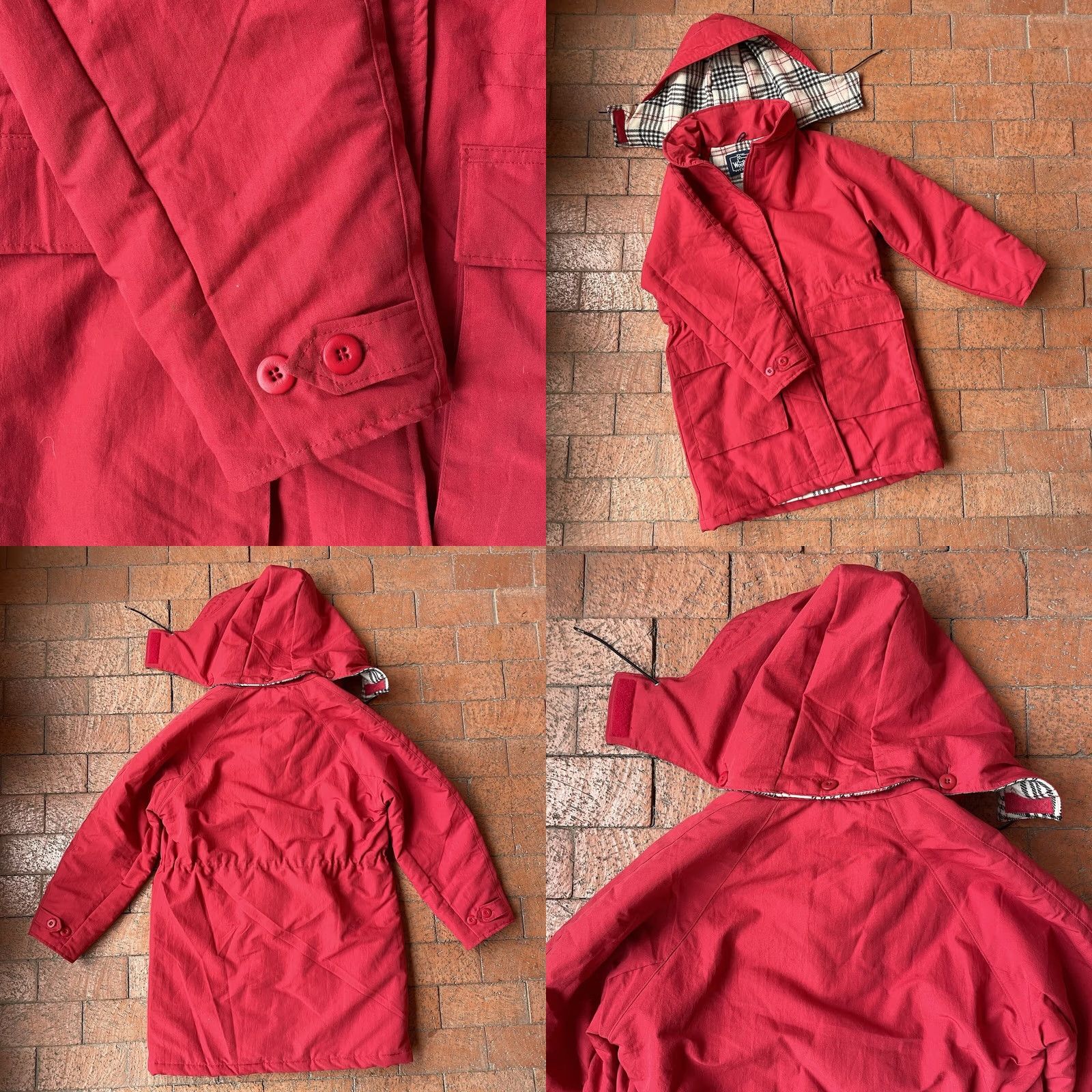 Vintage VINTAGE Woolrich Jacket Red Wool Lined Plaid M Wool Blend Lamb Fur Secretary/Geek 1990s Made in USA Mens/Womens Size M / US 6-8 / IT 42-44 - 9 Thumbnail
