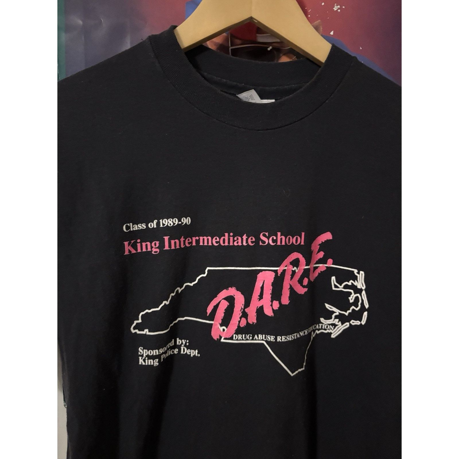 Vintage 90s Dare To Resist Drugs DARE Graphic T Single Stitch Black Size US XL / EU 56 / 4 - 3 Thumbnail