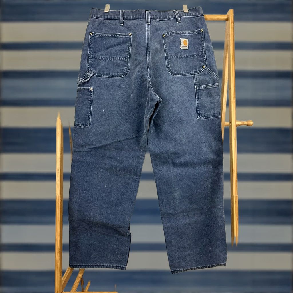 Carhartt VINTAGE Carhartt Double Knee Faded Blue Canvas Workwear Pants 34 x 32 Mens Carpenter Denim/Canvas Style Size US 34 / EU 50 - 1 Thumbnail