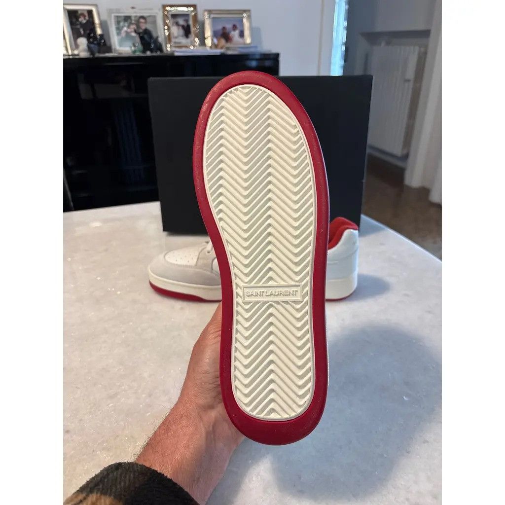 Saint Laurent Paris oc11z0126 807705 SL/61 Low-Top Sneakers in Smooth Leather Size US 10 / EU 43 - 3 Thumbnail