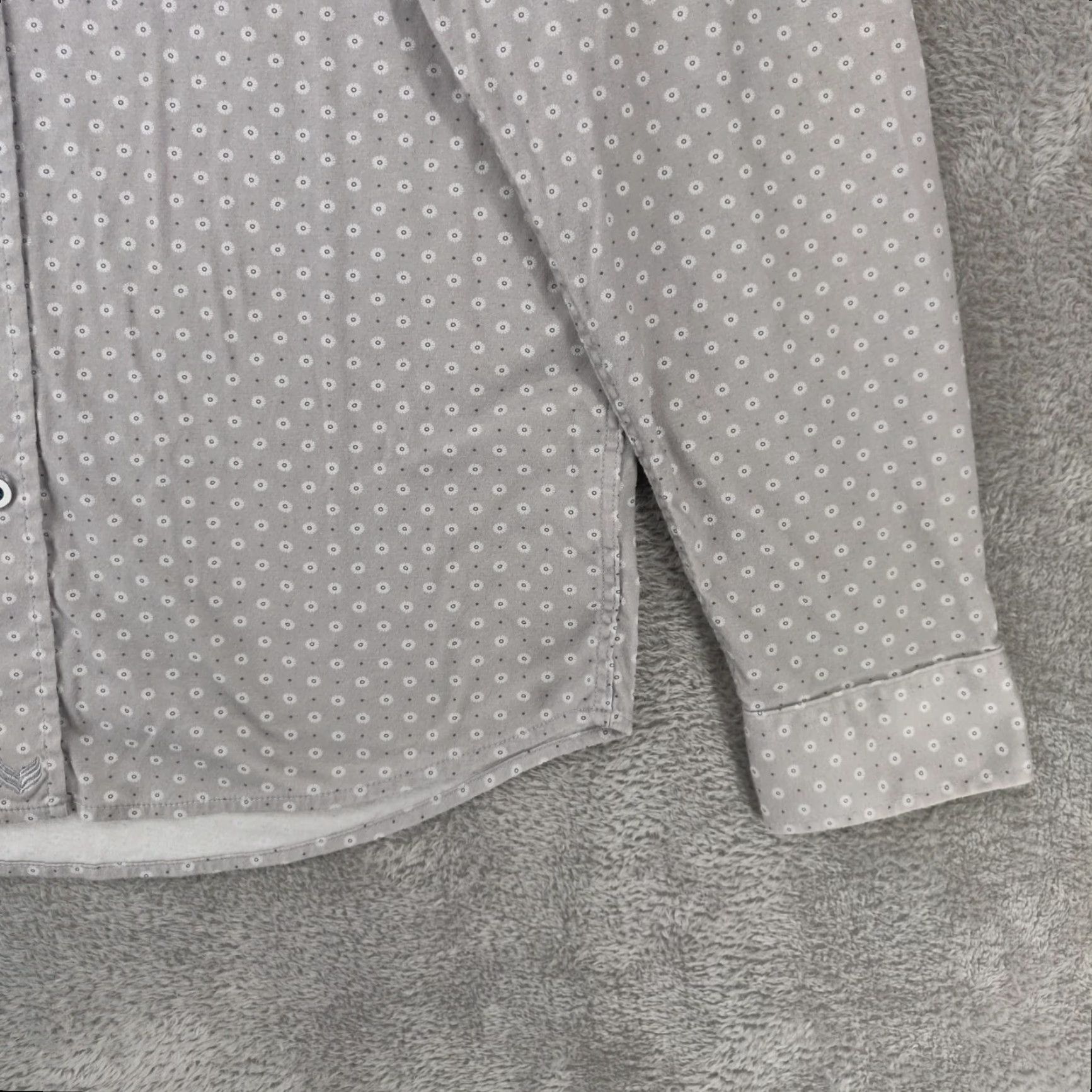 Vintage Buttercloth Mens Medium Beige Geometric Long Sleeve Regular Button Up Shirt Size US M / EU 48-50 / 2 - 4 Thumbnail