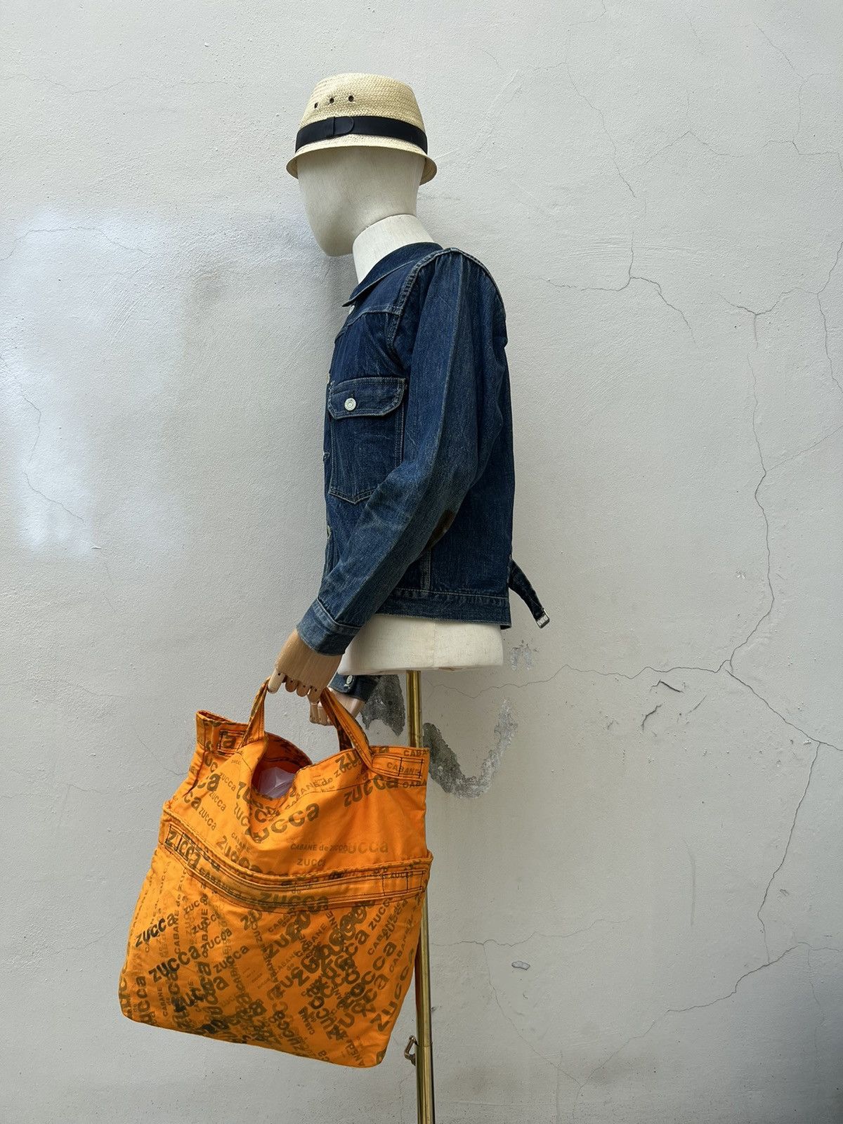 Issey Miyake Vintage Issey Miyake ZUCCA Monogram Orange Handle Bag Size ONE SIZE - 4 Thumbnail