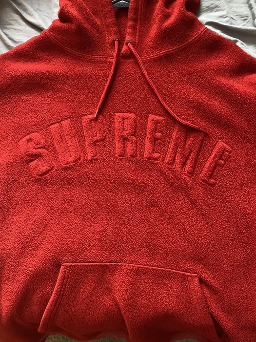 Supreme Supreme X Polartec Arc Logo Red Hoodie | Grailed