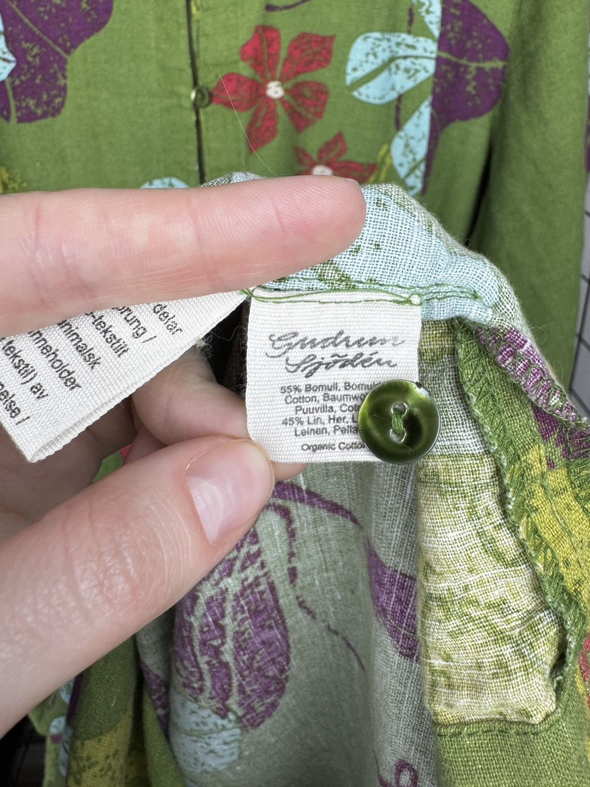 Gudrun Sjoden Gudrun Sjödén Flower cotton linen ling sleeve sleeve dress M Size M / US 6-8 / IT 42-44 - 10 Thumbnail