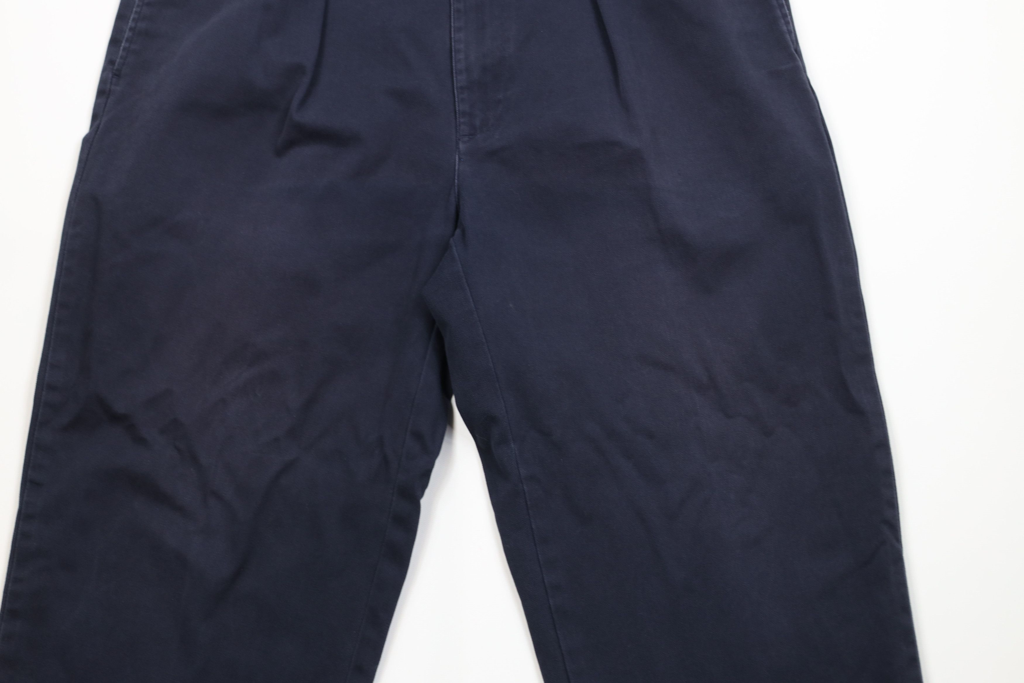 Ralph Lauren Vintage 90s Ralph Lauren Wide Leg Chino Pants Cotton Blue Size US 34 / EU 50 - 3 Thumbnail