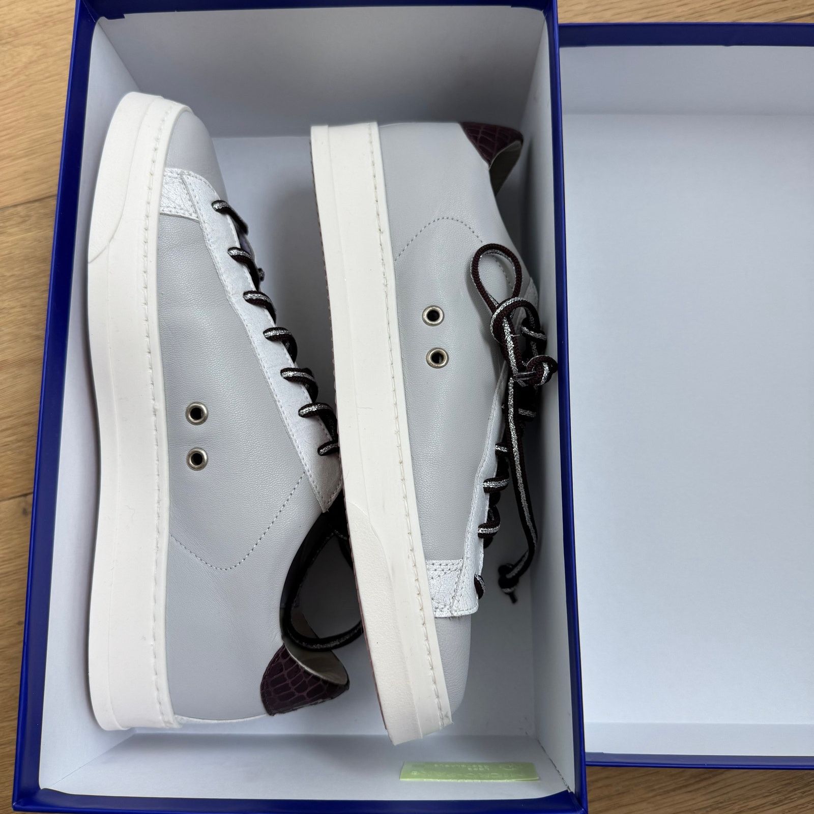 P448 P448 Jack Perforated Sneaker Pastel/Lilac Leather EU 38 Size US 7.5 / IT 37.5 - 8 Thumbnail