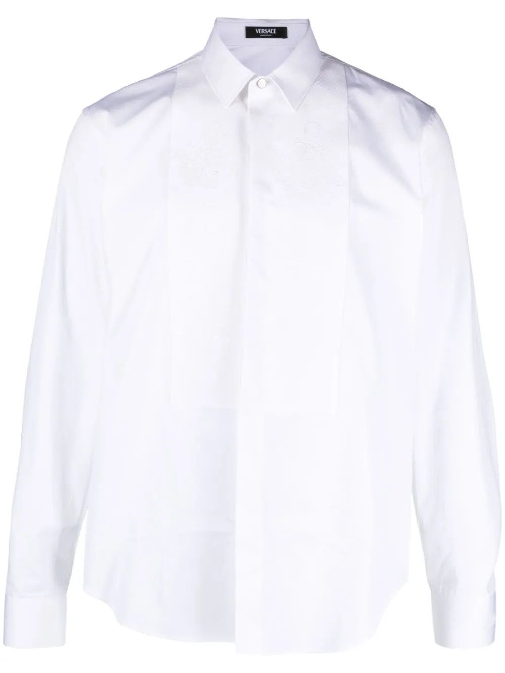 Versace o1y0525 Solid Color Shirt in White Size US M / EU 48-50 / 2 - 1 Thumbnail