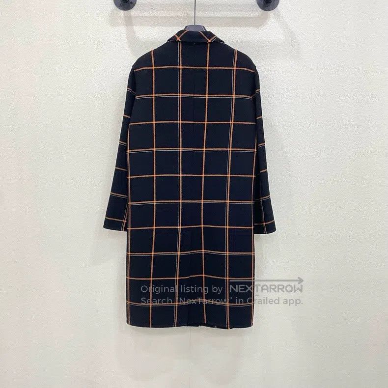 Hermes Hermes Plaid Mid-length Coat Size XXS / US 00 / IT 34 - 3 Thumbnail