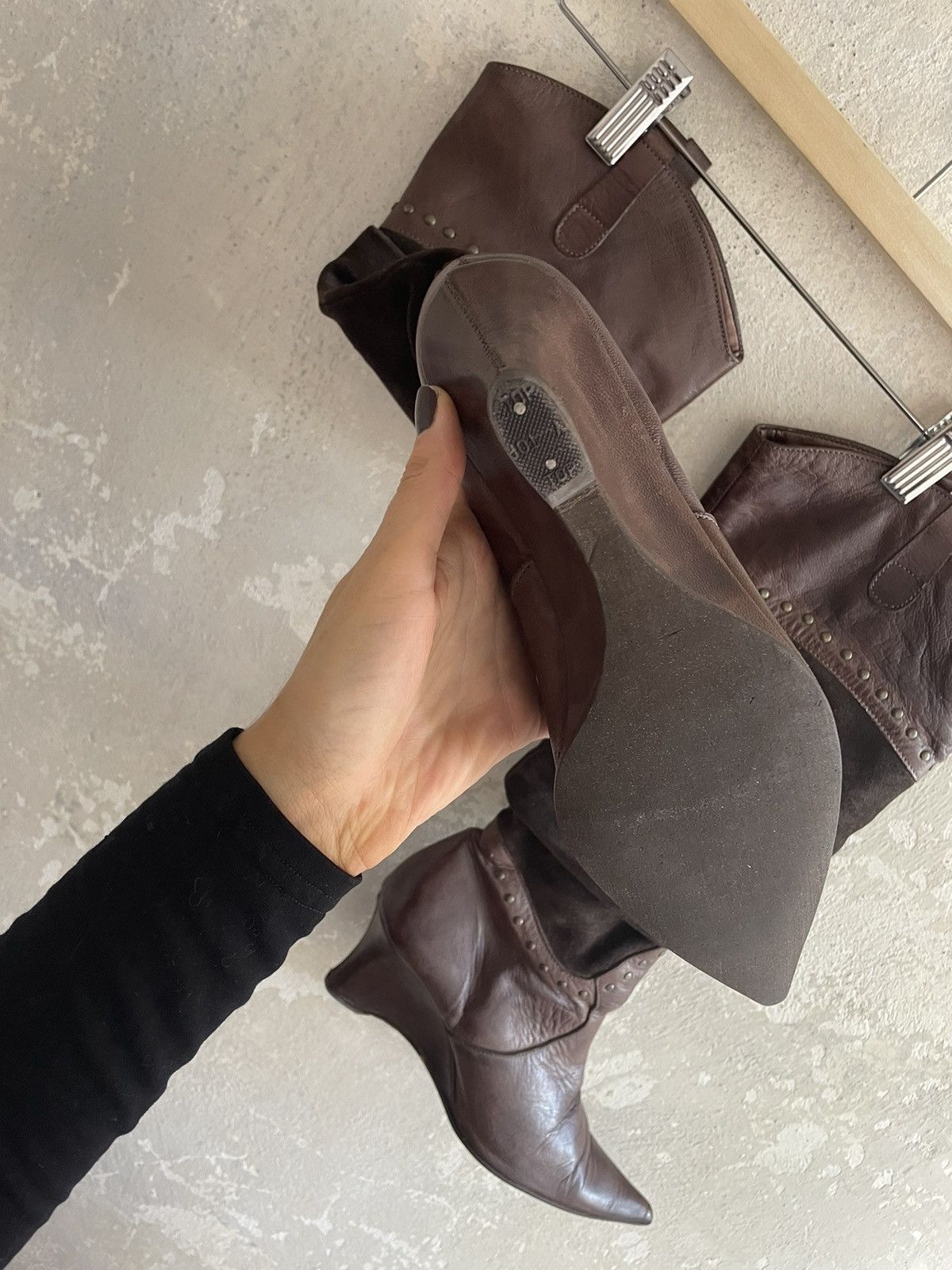 Vintage Italian vintage 2yk shoes like platform cowboyboots Size US 9 / IT 39 - 4 Thumbnail
