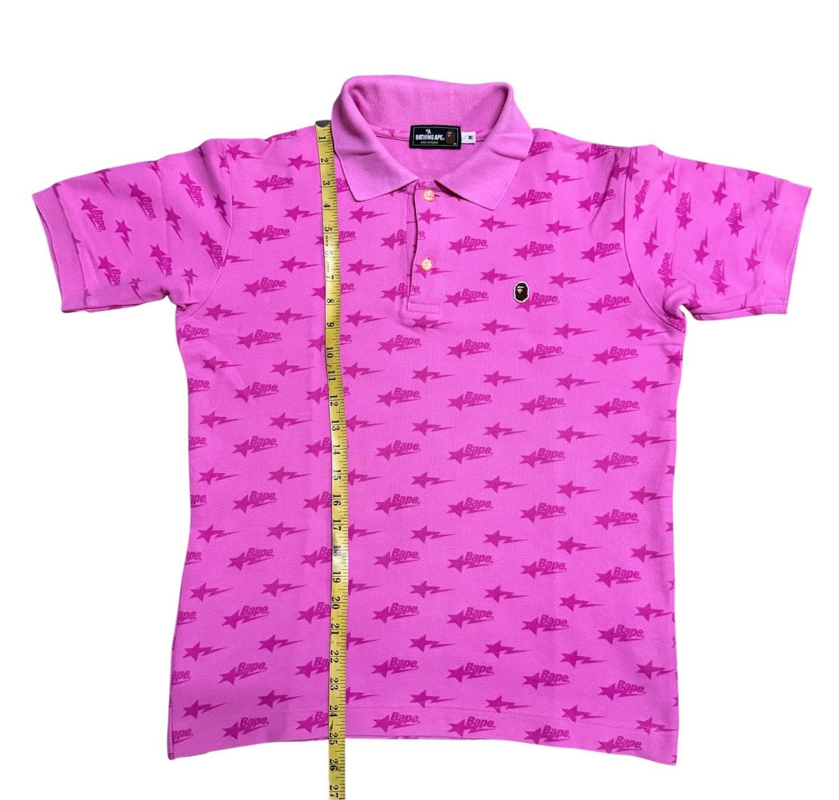 Bape Bape Polo Shirt Bapesta Logo pink Size US M / EU 48-50 / 2 - 7 Thumbnail