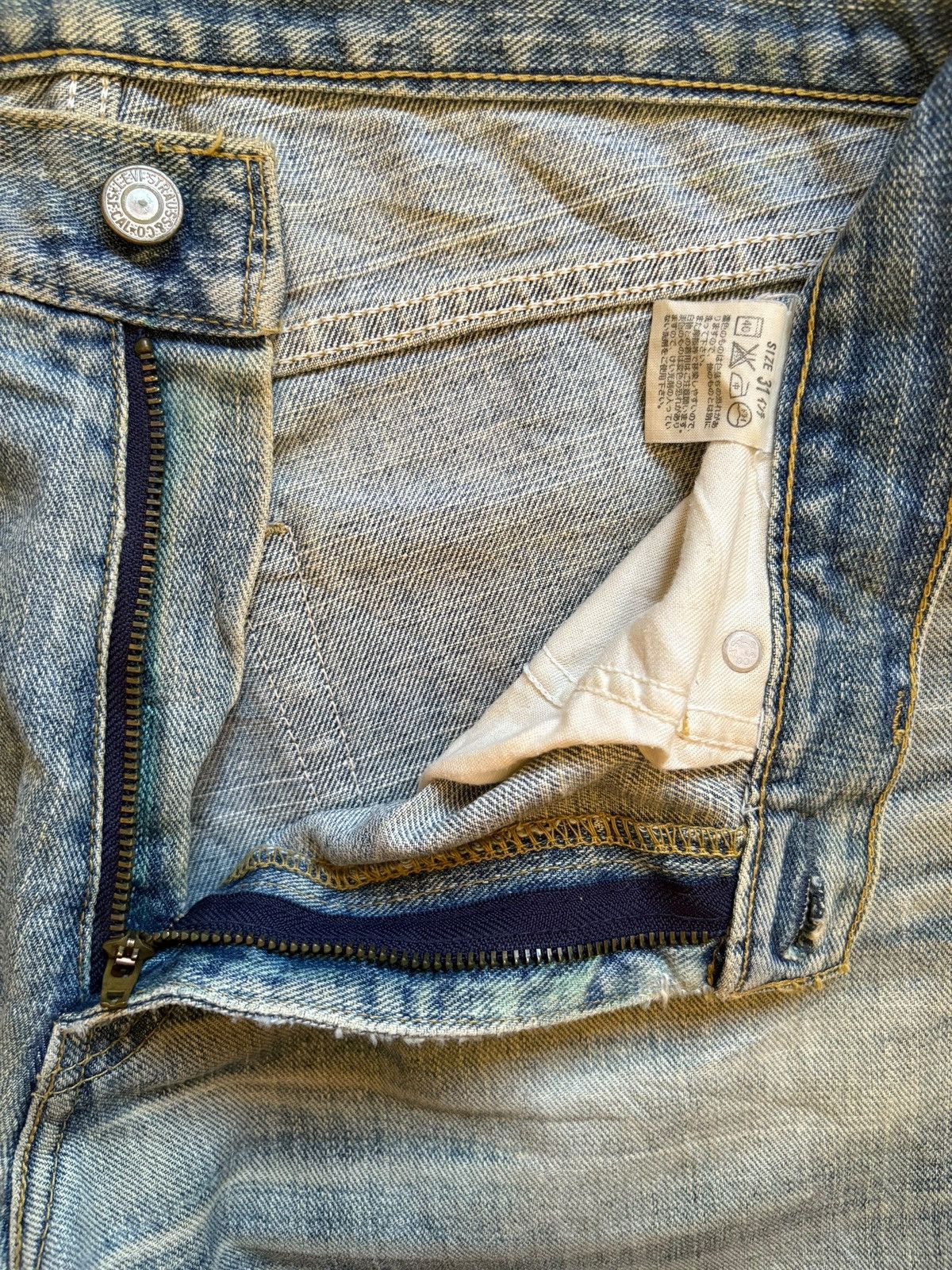 Levi's × Levi's Vintage Clothing Vintage 90s Levis 533 Mud Wash Distressed Loose Jeans Size US 31 - 9 Thumbnail