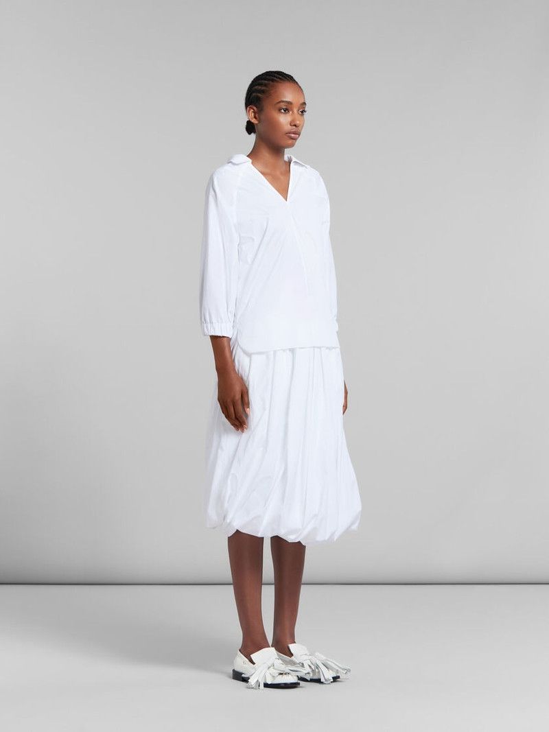 Marni o1w1db10426 Organic Poplin Top With Shirt in White Size S / US 4 / IT 40 - 4 Thumbnail