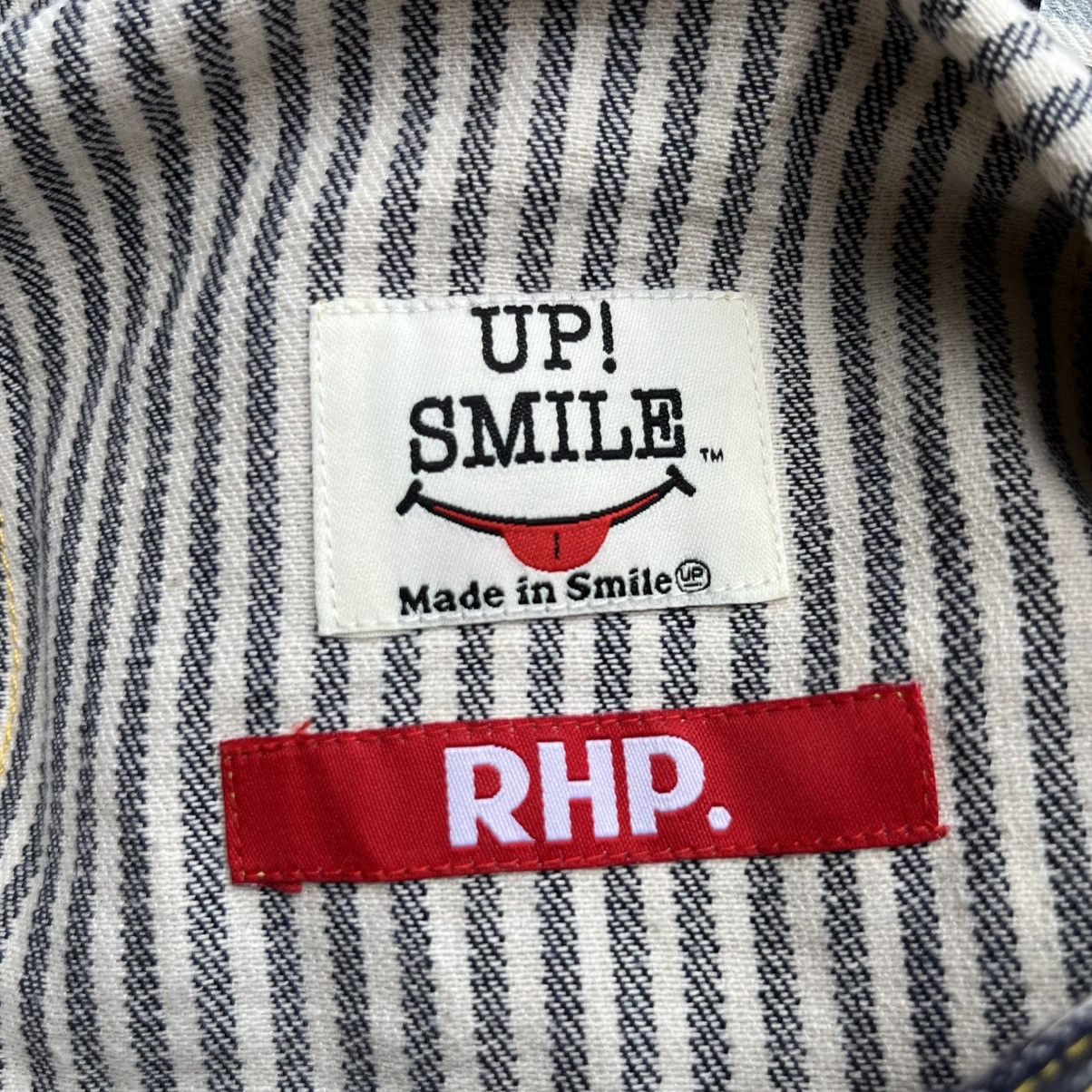 Japanese Brand UP SMILE RHP. DROP CROTCH HICKORI DOUBLE WAIST OVERALL CDG Size US 31 - 7 Thumbnail
