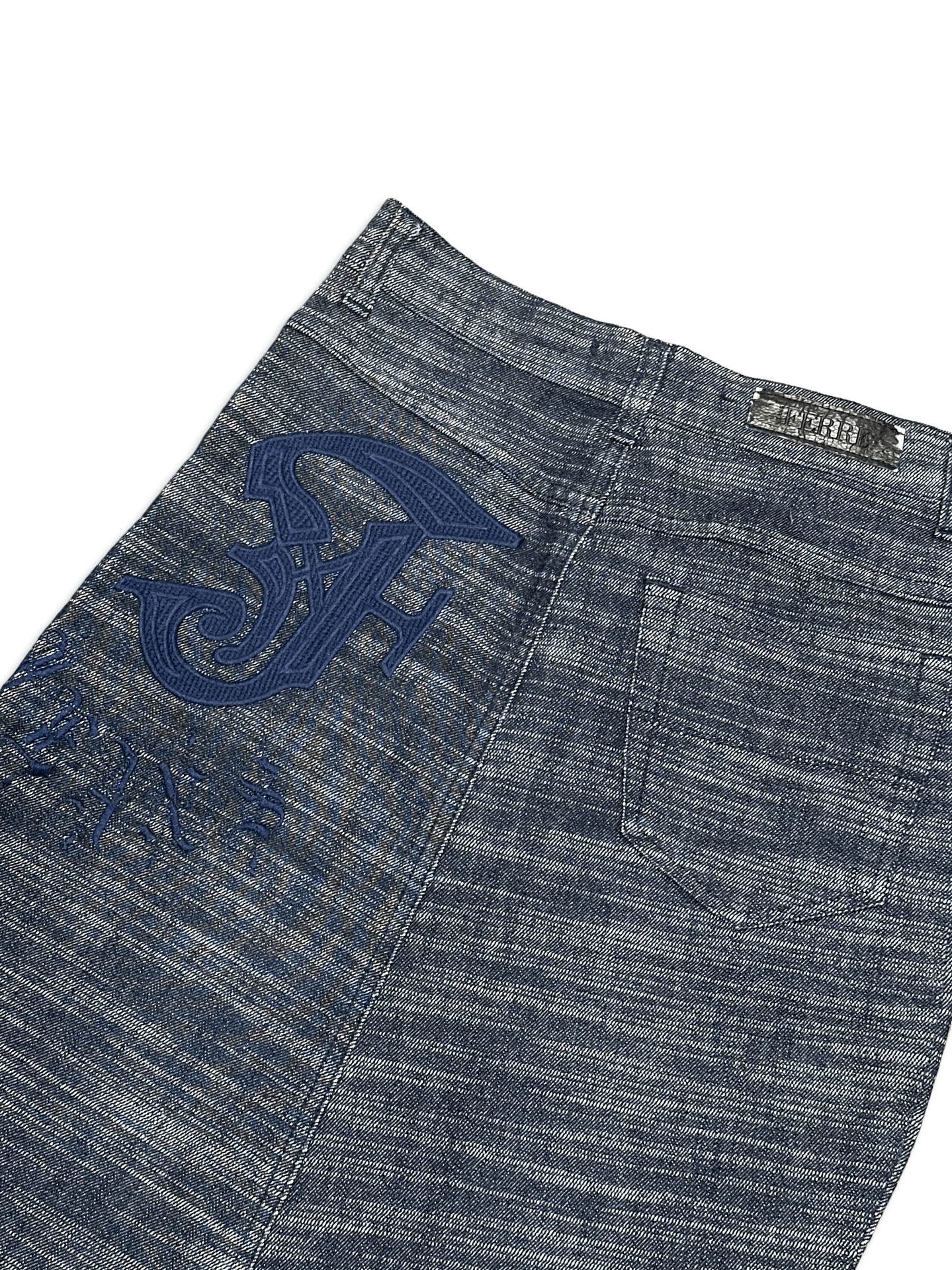 Gianfranco Ferre GF Ferre Long avant garde denim jeans skirt Size 26" / US 2 / IT 38 - 5 Thumbnail