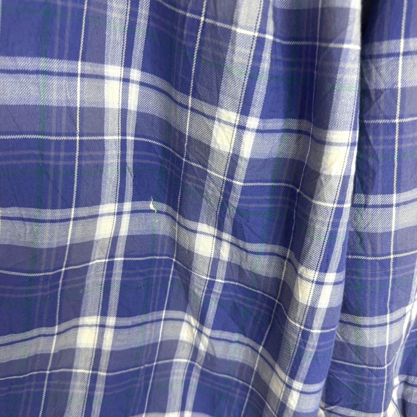 Vintage L.L.Bean Jacket Womens 2X Purple Plaid Flannel Fleece Lined Button Front Pockets Size XXL / US 16-18 / IT 52-54 - 7 Thumbnail