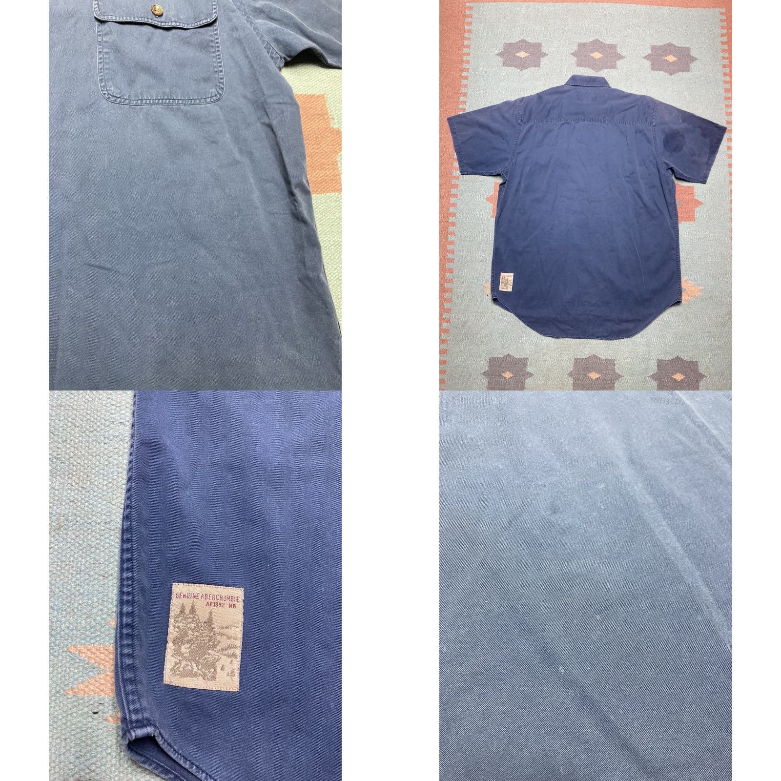 Vintage VINTAGE Abercrombie and fitch Button-Up Shirt Cotton Twill Blue Casual Golf Men’s Medium Size US M / EU 48-50 / 2 - 8 Thumbnail